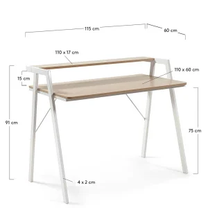 115x91x60 Skandi Schreibtisch Mit Aufsatz – Shining 11