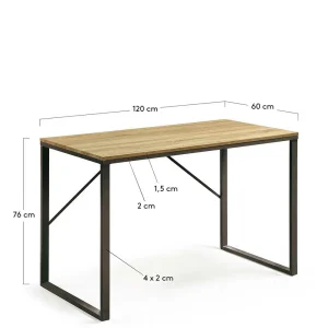 120×60 Bügelgestell Schreibtisch In Holz Dekor – Future 10