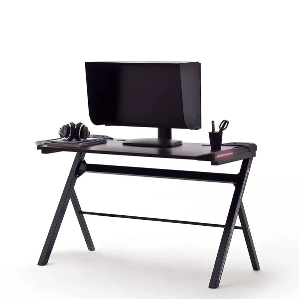 120x73x60 Gaming Computertisch In Schwarz – Symatra 5