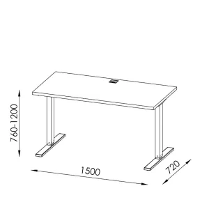 150×80 Cm Schreibtisch Elektrisch Höhenverstellbar – Dievus 18