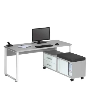 Bürotisch & Großer Rollcontainer Modern – Tederana (zweiteilig) 12