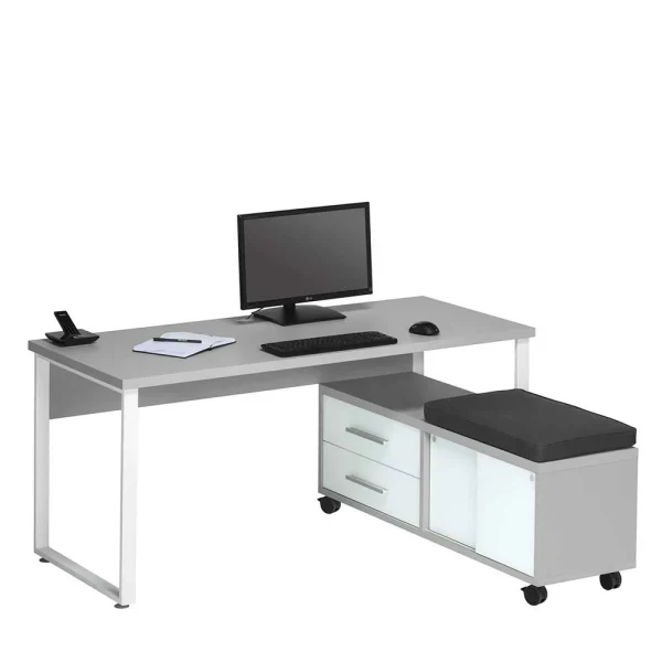 Bürotisch & Großer Rollcontainer Modern – Tederana (zweiteilig) 1