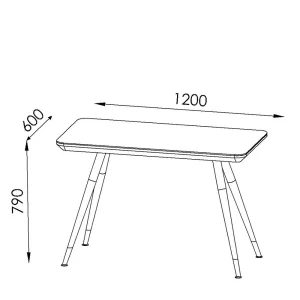 Designer Schreibtisch Aus Weißglas Mit Chrom – Citowas 15