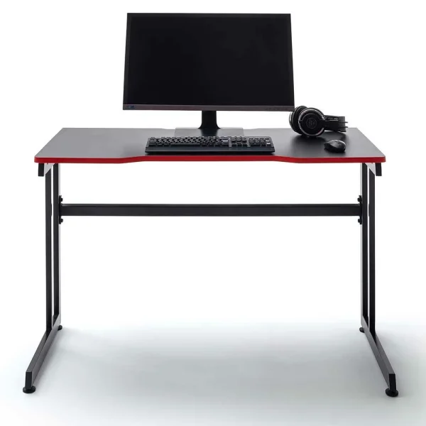 Gamer PC Tisch In Schwarz Mit Rot – Dicampo 4