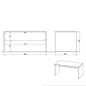 Schreibtisch Mit Wangengestell 158×79 Cm – Contrage 16