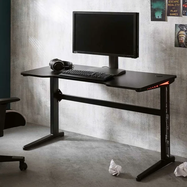 Stylischer Tisch Für Gaming PC In Schwarz – Abla 4